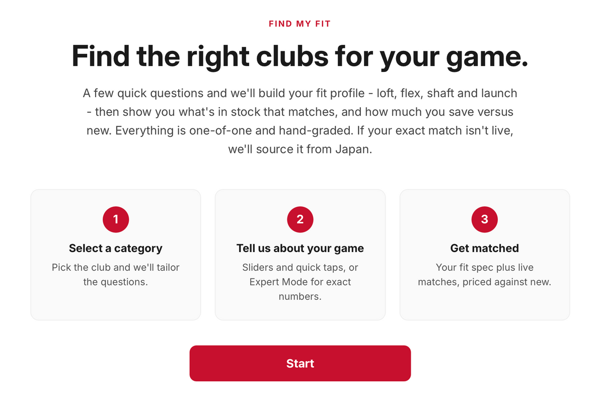 Find My Fit Free Golf Club Fitting Tool Rising Sun Clubs