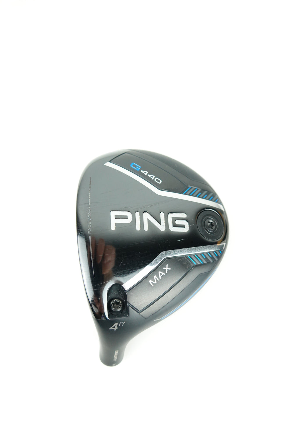 Golf club head with 'PING' branding on a white background