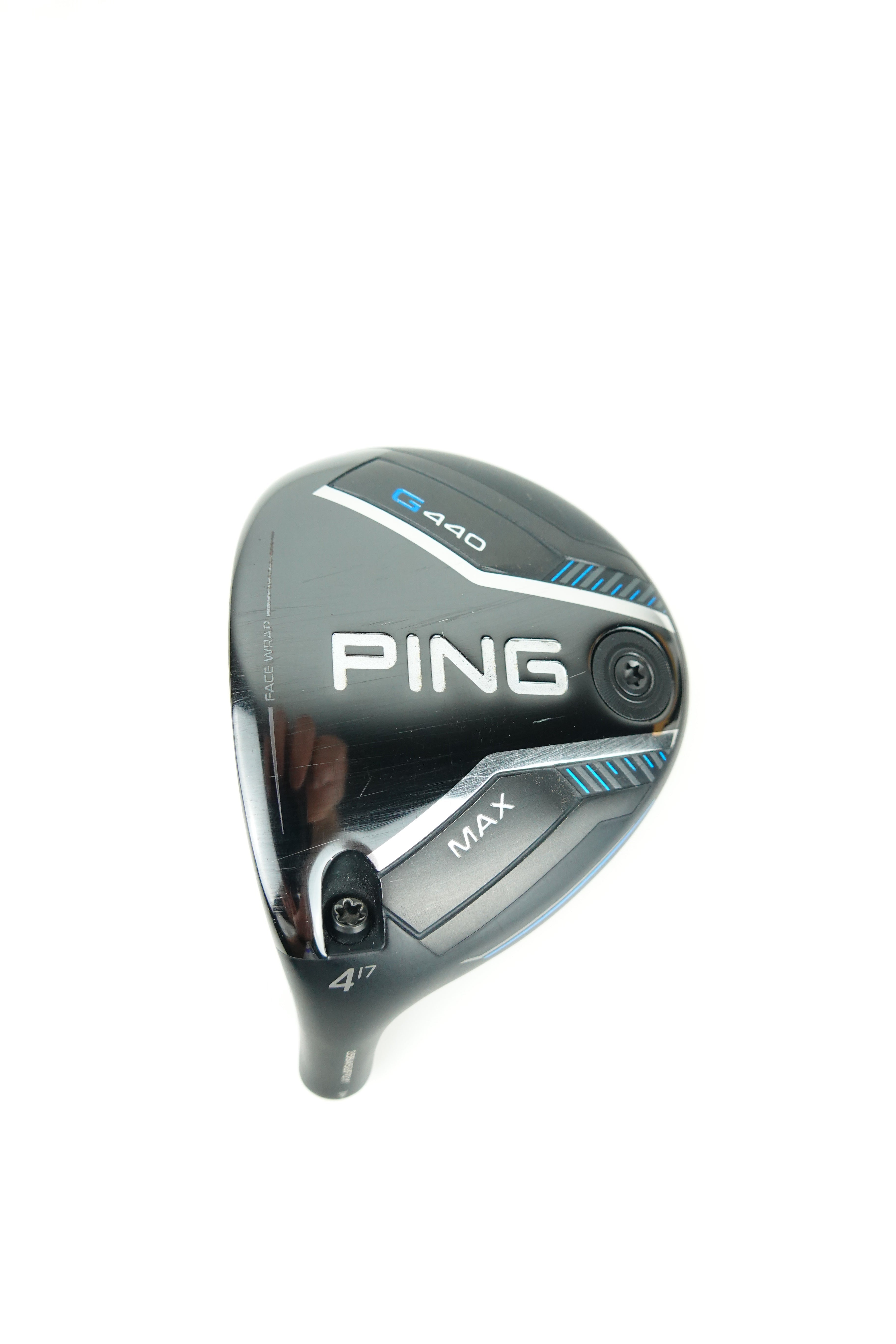 Golf club head with 'PING' branding on a white background