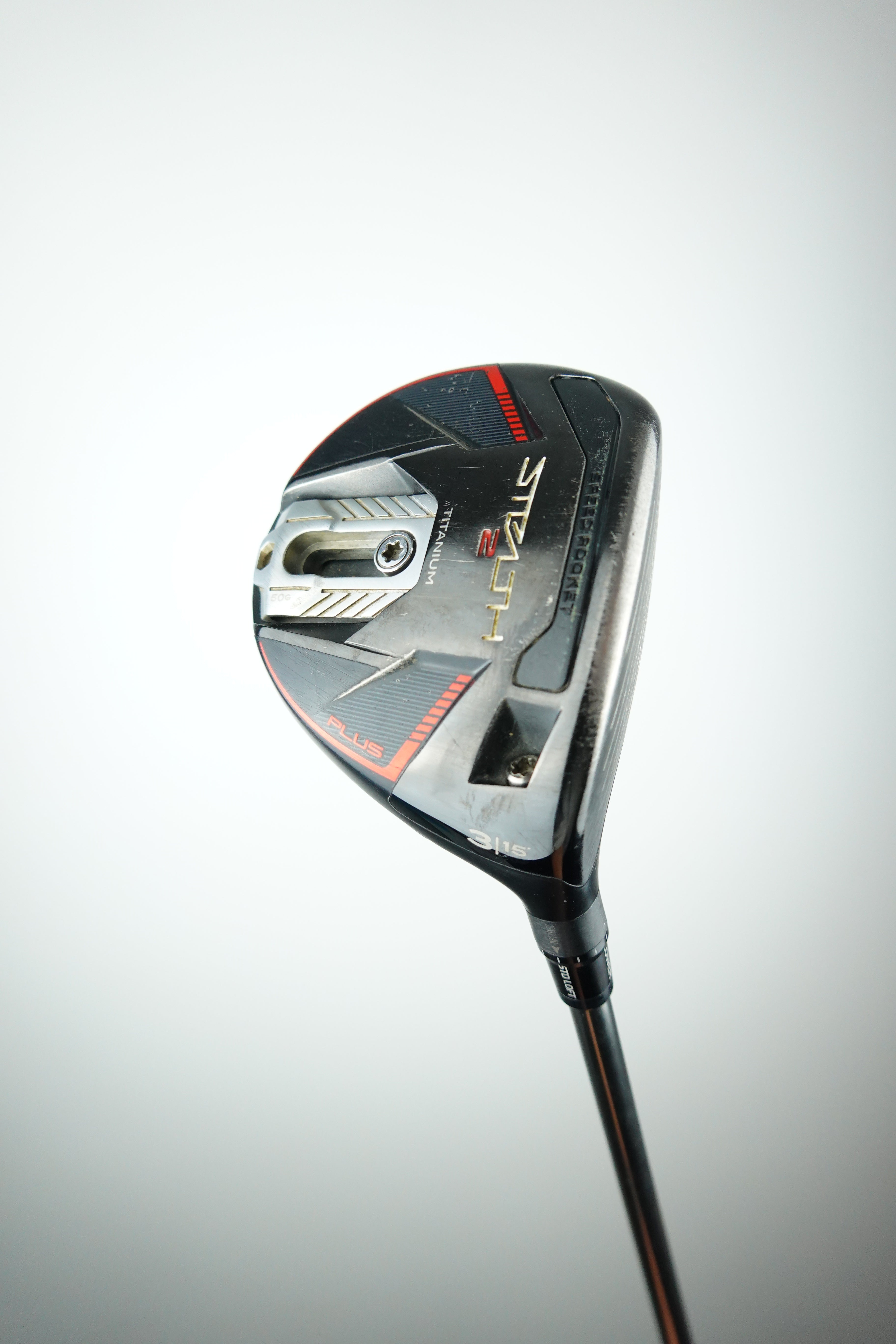 Used Taylormade Stealth 2 Plus Titanium 3W Fairway Wood - 15.0 Degree - Extra Stiff Flex - Right Hand - Diamana GT 50X Shaft